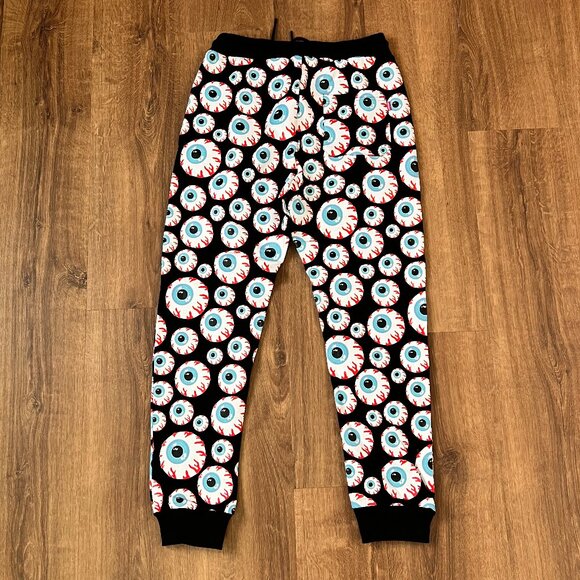 NEW Mishka NYC All Over Print Keep Watch Sweat Joggers Streetwear Eyeballs Sz M - Picture 3 of 11